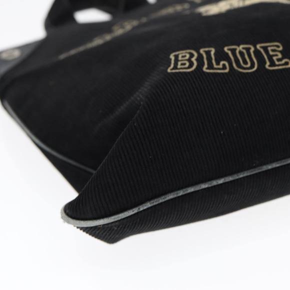 BURBERRY Tote Bag Corduroy Leather Black Silver Auth bs17934 - Picture 14 of 16